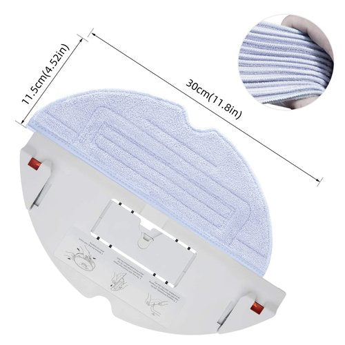6 Pcs Mop Cloth Pad for Roborock S7 / S7+ / S7 MaxV / S7 MaxV Plus / S7 MaxV Ultra / S7 Pro Ultra / S8 / S8+ Robot Vacuum Microfiber VibraRise Mopping Pad Replacement Accessory (Blue Gray).