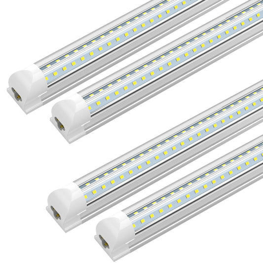 SHOPLED LED Shop Lights 2FT, 20W 2600LM 5000K Daylight, V-Shaped Utility Shop Lights, T8 Linkable Ceiling Light Fixtures, 2 Foot Tube Light for Workbench, Basement, Cabinet, ETL Listed, 4-Pack