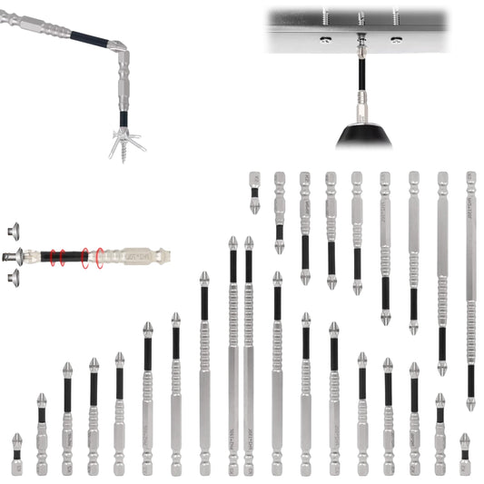 27PCS Magnetic Screwdriver Bits, Slide Each Drill Bit, High-Performance Magnetic Drill Bit Set with Anti-Slip Kit for Home Improvement, Upgrade Strong Magnetic Durability Screwdriver Drill Bit Set