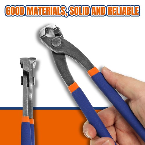 WADFOW Nail Puller,Pliers,End Cutting Pliers, Carpenter Pincer Tool,Ear Clamp Nail Puller Pliers for Pulling Nails or Cutting Wires,2 PCS Pliers Set, 9" and 10",WPS8302, Blue