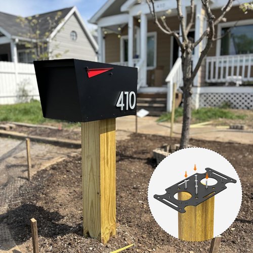 Mailbox Mounting Bracket, Plate for Post Mount Mailboxes, Compatible with Mail Boss, Architectural MAILBOXES, Gibraltar, hykolity, ShoppingOnBed, adoorn