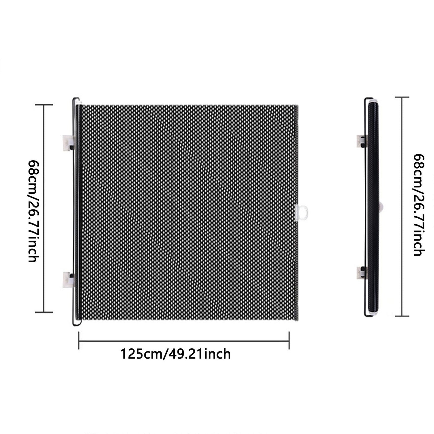 Retractable Pet Gate for Stairs, Mesh Dog Gates for Doorways, Safety Locking Gates for Indoor, Outdoor, Hallways, Doorways (Grey, 26.77x49.21in)