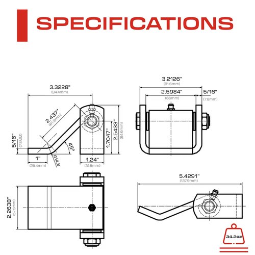 4 Pack - Dump Trailer Hinges - Trailer Door Strap - Heavy Duty – Truck Hinges – Weld On Hinge – Steel Weld On Strap – Leaf Style - Tailgate Hinge for Door Gate Body with Grease Zerk (4 PCS)