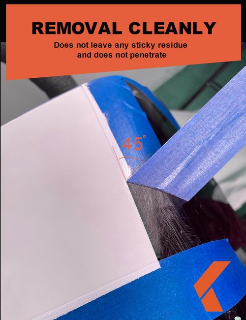 KREFINISH Blue Painter's Tape for Car Paint No Residue Auto Masking Tape for Automotive Painting - Heat Resistant for Paint Booth, 1.88 Inches x 60 Yards, 4 Rolls