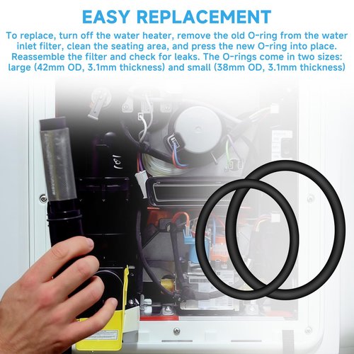 Cutetool Water Inlet Filter Seal O-Rings Kit Compatible with Truma AquaGo Hot Water Heater, Water Filtration System Filter Replacement Part, Durable and Leak-Proof