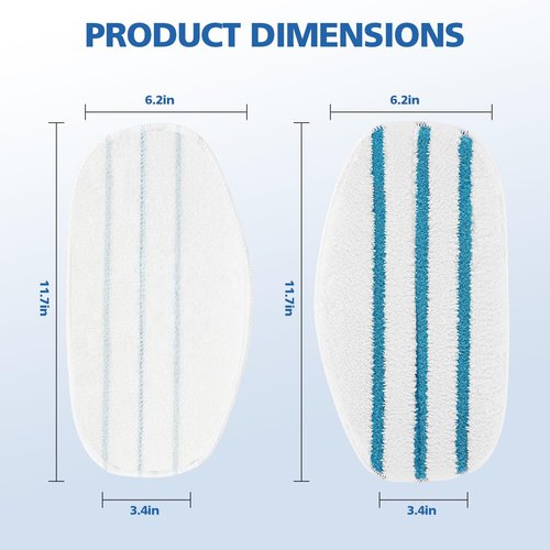 LINNIW 6 Pack Replacement Steam Mop Pads Compatible for PurSteam ThermaPro 10-in-1