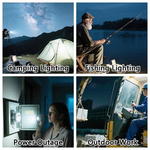 Small Camping Lights, Lightweight and Portable, 3 Color Lighting Adjustable, for Camping, Fishing and Traveling (Orange)