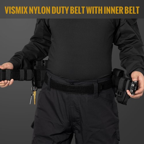 Vismix Nylon Duty Belt with Hook Lining, Key Holder and Belt Keepers