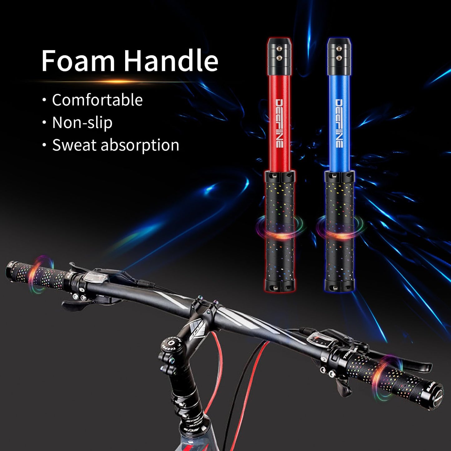 DEEFIINE Carbide Tipped Wood Lathe Turning Tools Set with Bowl sander, Lathe Rougher And Finisher Swan Neck Hollowing Tools and Interchangeable Foam Handle with 5pcs Carbide Inserts for woodturning