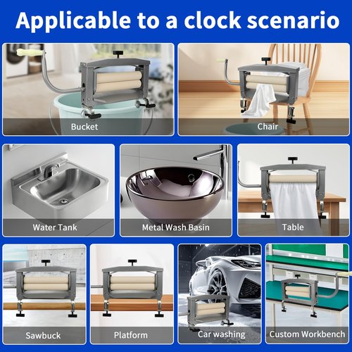 MADONGLI Clothes Wringer - Better Moisture Removal than Portable Washing Machine/Portable Dryer - Heavy Duty Off Grid Laundry Wringer | Perfect Towel Wringer for Chamois Cloth, Tile Sponge, etc.