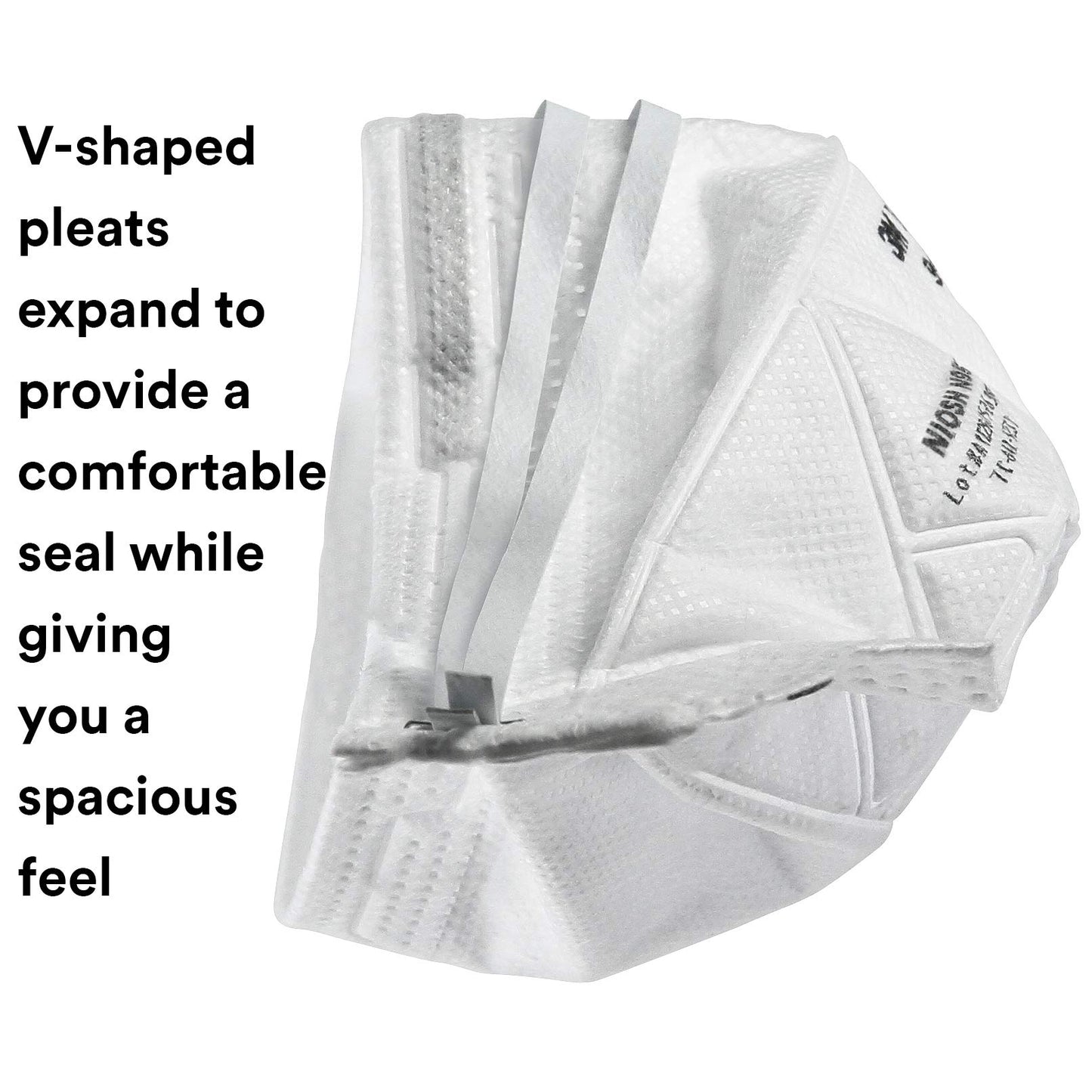 3M N95 Disposable Respirator, VFlex Particulate Respirator 9105S, Small Size, Box of 50, NIOSH Approved, Sweeping, Sanding, Grinding, Sawing, Bagging, Dust