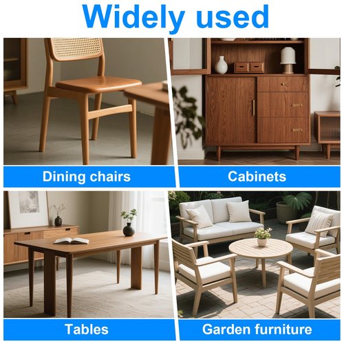 BOXOB 16pcs 1/4-20" UNC Thread Adjustable Furniture Levelers, Threaded Anti-Slip Chair Leg Extender Plastic Iron Table Leveling Feet with 16pcs Screw-On Nuts for Tables Chairs Wooden Furniture