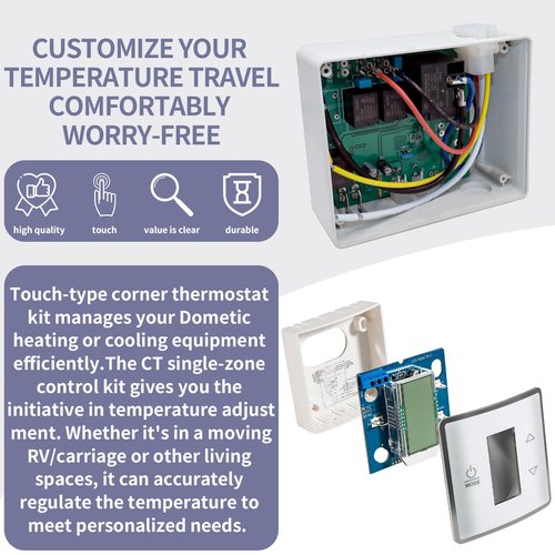 Yue-Leah 3316230.000 RV Wall Thermostat & Relay Box - Heat/Cool Control for Dometic RV/Camper Air Conditioners (Compatible with 3316230.700, Single Zone, Replacement Part)