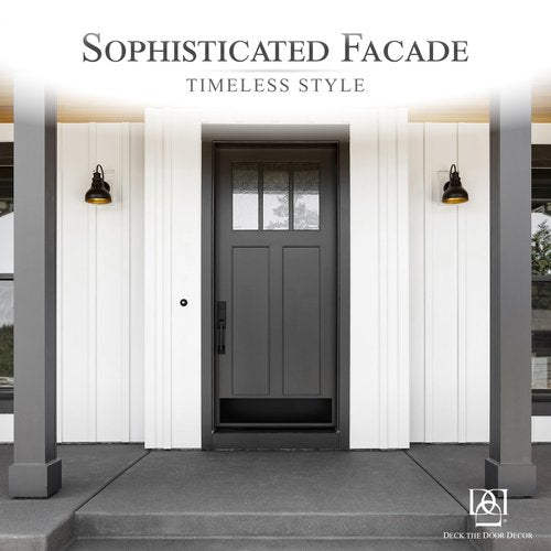 Deck The Door - Door Kick Plate - Elegant Accent & Durable Protection - Anodized Aluminum - Includes Easy Self-Adhesive - 6x34", Satin Black