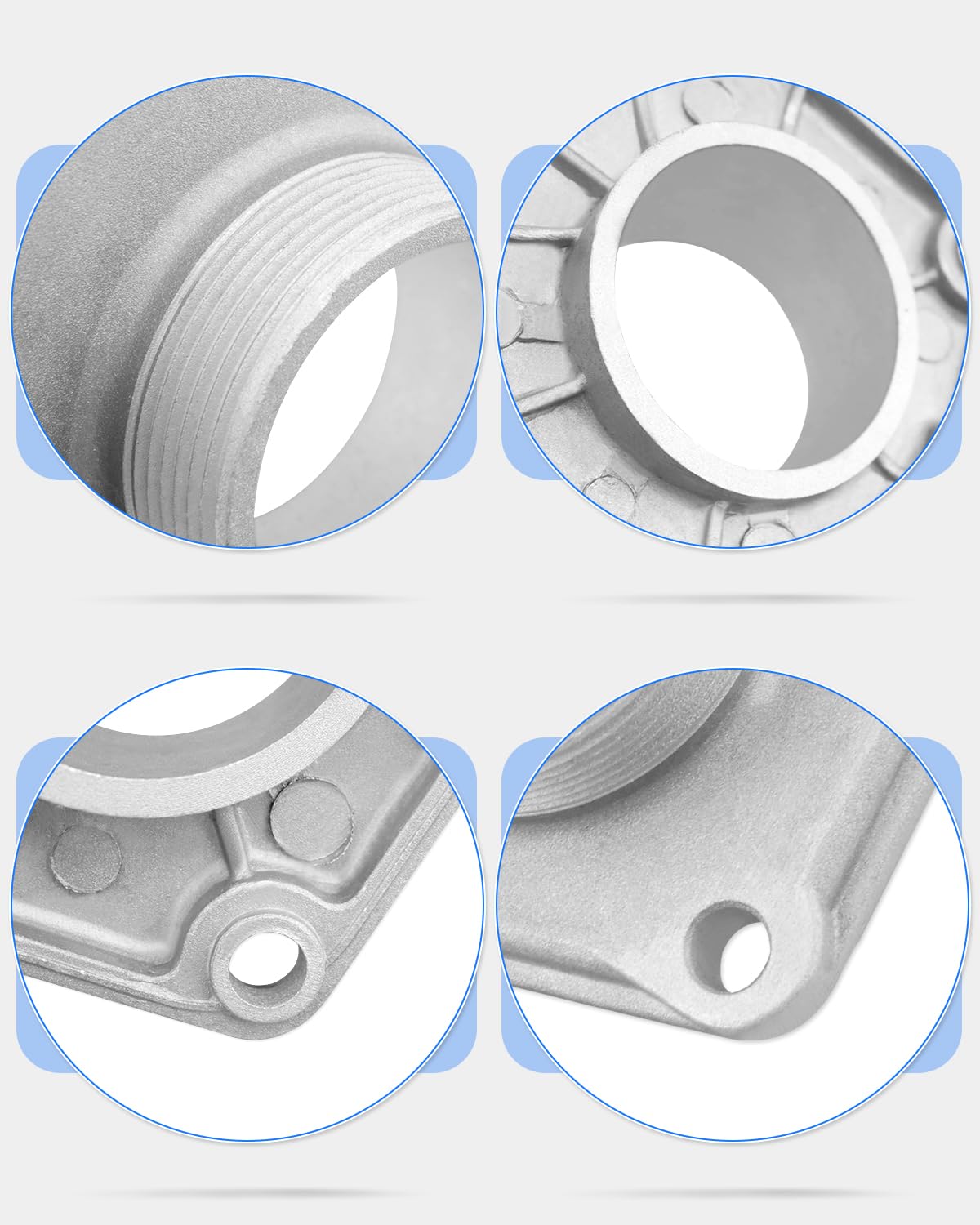 NPT Threaded Inlet Fit for Predator 2 Inch 212cc Engine Semi-Trash Water Pump, Threaded Interface with 4 Bolt Replace 63405 56160