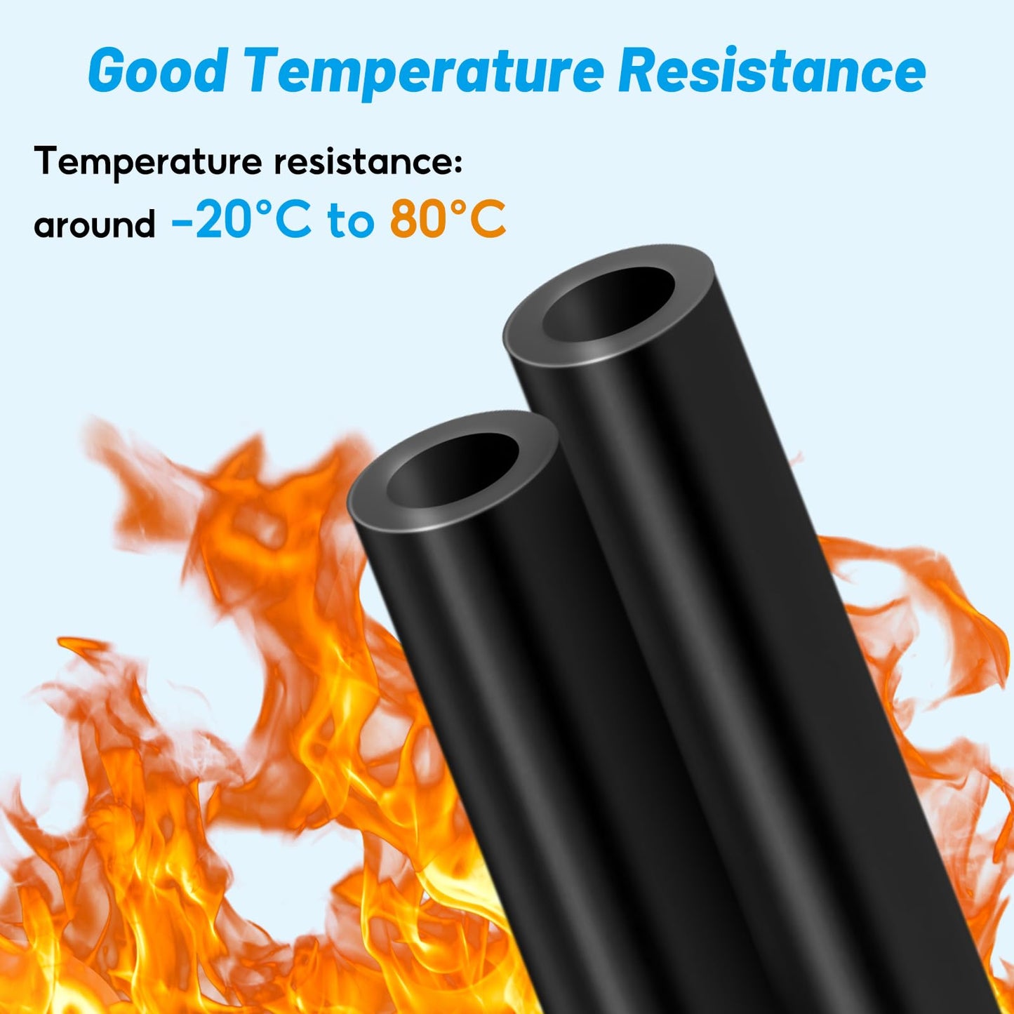 EcoBrisa Boat Speedometer Pitot Tubing Universal Marine Boat Speedometer Pick-up Pitot PVC Tubing Black Food Grade PVC Hose Tube Pipe for Pump Transfer （3.5mm ID x 6mm OD，20 Ft，2Roll）