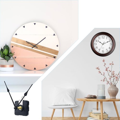 31mm Quartz Long Shaft Clock Movement DIY Wall Clock Movement Mechanism Clock Repair Kit Replacement (Shaft Length 1-1/5 inch,2 Pair Hands)