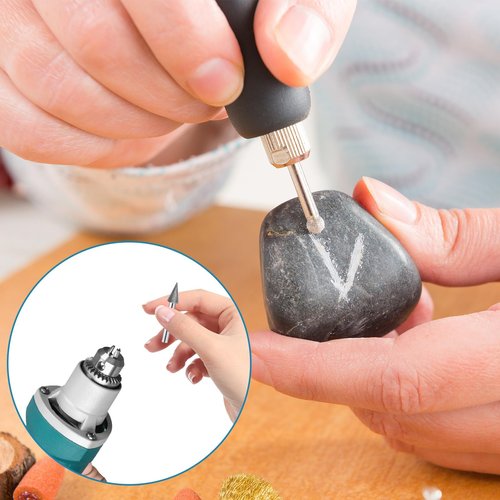 20Pcs Diamond Grinding Heads, Stone Carving Tools Diamond Drill Bits for Glass, Rotary Tool Bits Suitable for agate glass gemstone carbide high speed steel ceramic