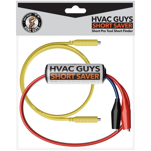 HVAC Guys Short Finder | Short Circuit Finder for 24 VAC Circuits | Includes 12in Lead with Clips & 3ft Magnetic Jumper Testing Cable