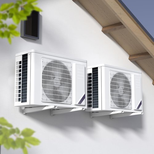 REHOYEE Mini Split Wall Mounting Bracket Heavy Duty Wall Mount Brackets for Outdoor Air Conditioners (7000-15000BTU)