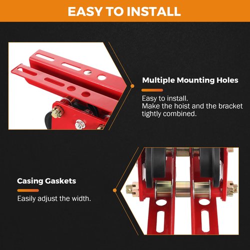 BEAMNOVA Electric Hoist Manual Trolley for 1.96-6.69 in I-Beam 1 Ton 2204 LBS for PA600 PA700 PA800 PA900 PA1000 Hoist Push Geared Overhead Heavy Duty Wheels Wide Flange