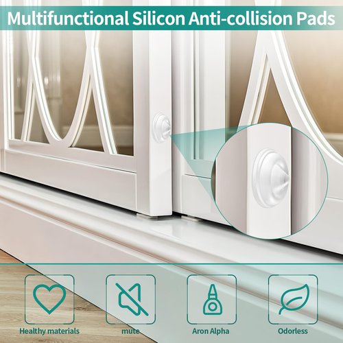 250PCS Cabinet Door Bumpers，Sound Dampening Self Adhesive Bumper Pads for Drawers, Table Tops, Laptop,Wall Protection