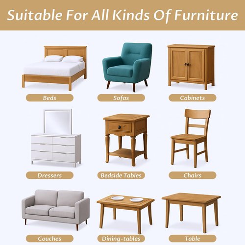 MBAIYO 16Pcs Self-Stick Furniture Glides,1.5 Inch Easy Gliders for Furniture Reusable Moving Pads Furnishings Sliders for Carpet Hardwood Floors Carrying Chair Table Desk Bed Sofa