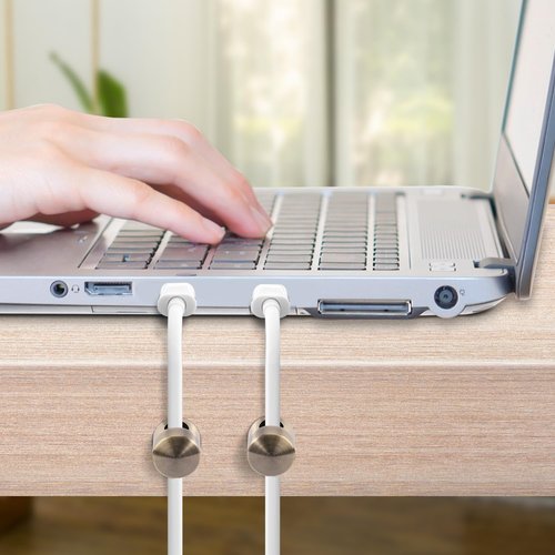 3pcs Cable Anchors for Desk, Phone Charger Cord Holders Metal Adhesive Cable Management Clips Aluminum Wire Organizer for Office Home Desktop Wall Nightstand (Bronze)