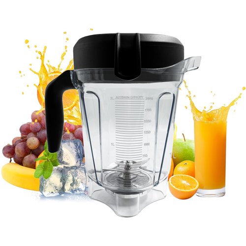 For Vitamix 64oz Low-Profile Blender Pitcher, Replacement for Vitamix 750 780 5000 5200 6300 7500 E320 Classic/Explorian Series etc Container Jar Cup