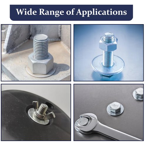 ZQZ 108Pcs Flat Washers, 304 Stainless Steel Fender Washers Assortment, 12 Different Sizes Wide Washer M3 M4 M5 M6 M8 M10 M12 Assorted Flatwashers Kit