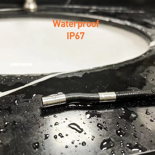 DXZtoz 10FT Articulating Borescope, Inspection Camera with 0.33in Two-Way Steering Snake Camera, Waterproof 1080P Endoscope with Light for Mechanics Electriction Wall Pipe Inspection