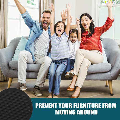 2 x 2 Rubber Caster Cups, Round Non Slip Furniture Pads, Non Skid Furniture Cups, Anti-Slip Gripper Furniture Caster Floor Grip, Anti Skid Leg Coasters Floor Protector for Bed Couch Stoppers(4 Pack)