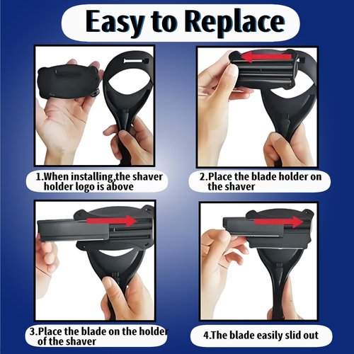 Back Shavers Replacement Blades Compatible with 2.0/3.0/2.0 Elite Back Shavers,6 Pack BackShaver Refill Replacement Cartridges 2.0.