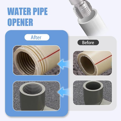 2PCS Integrated Internal & External Pipe Threading Tool,Pipe Sizes Rethreading Tool Pipe Thread Cutting Tool for Electric Drill (1/2"+3/4")
