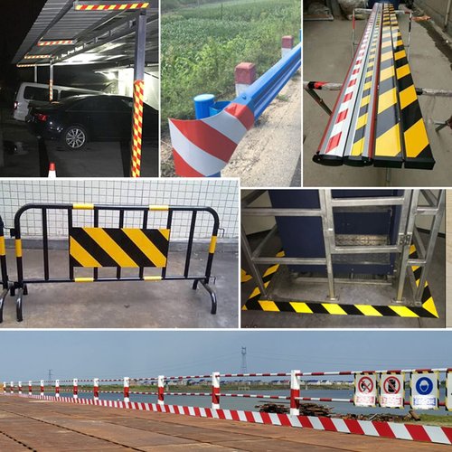 EDCWDTYYEC Hazard Warning Reflective Tape 5CM×20M Twill Safety Tape Waterproof Self Adhesive Barrier Tape Floor Marking Tape Tape (Color : Red+White)