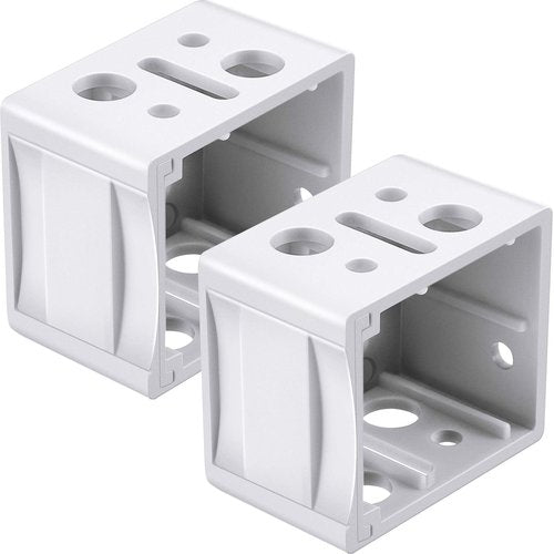 Jetec 2 Pieces 1 Inch Blind Brackets White Profile Box Mounting Bracket Window Blinds Headrail
