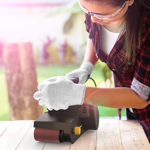 Jellas 3 × 21-Inch Belt Sander with Dust Bag, 7Amp Sander Machine with Variable-speed Control, 2 in 1 Vacuum Adapter, 10Feet (3 meters) Length Power Cord, Belt Sanders for Woodworking BS750-SD