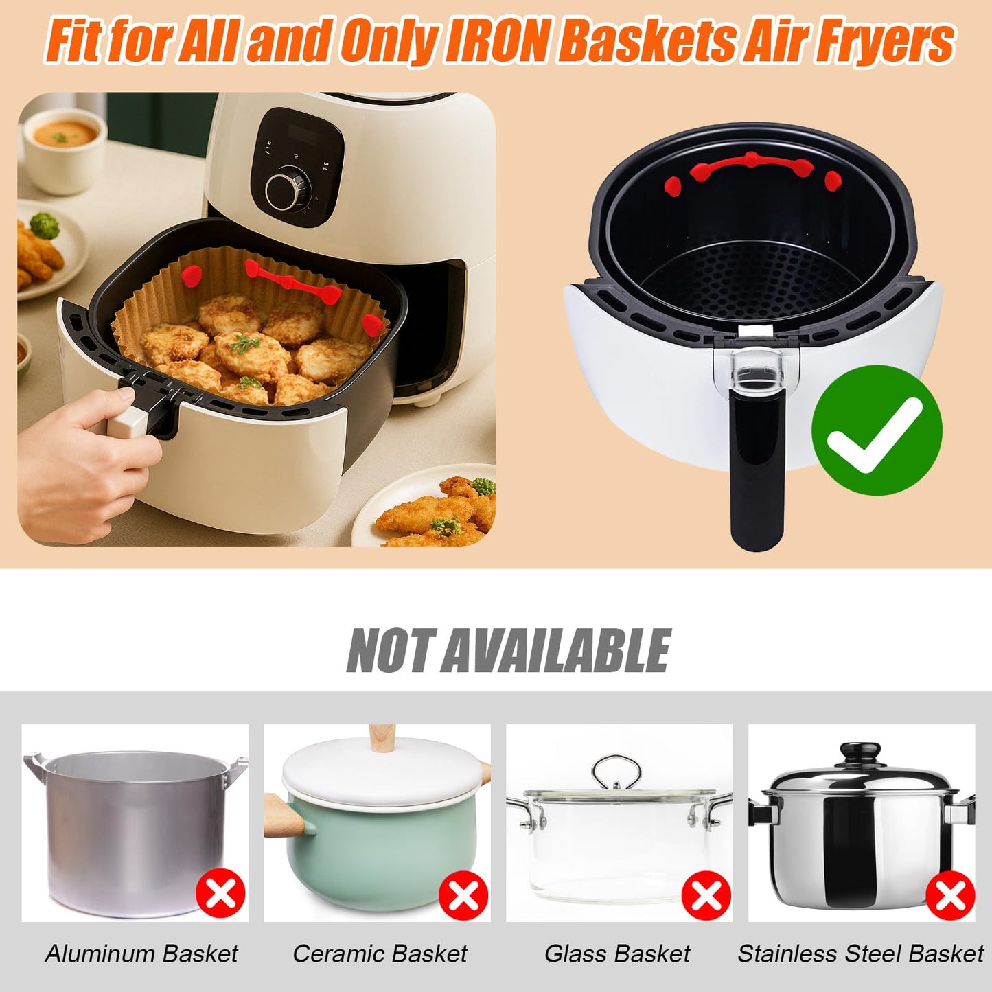 Air Fryer Magnets Silicone Buckle for Parchment Paper Liners, High-Temp Resistant Air Fryer Accessories, Lock Paper from Heating Element or Covering Food, Prevent Burning & Uneven Cooking (12)