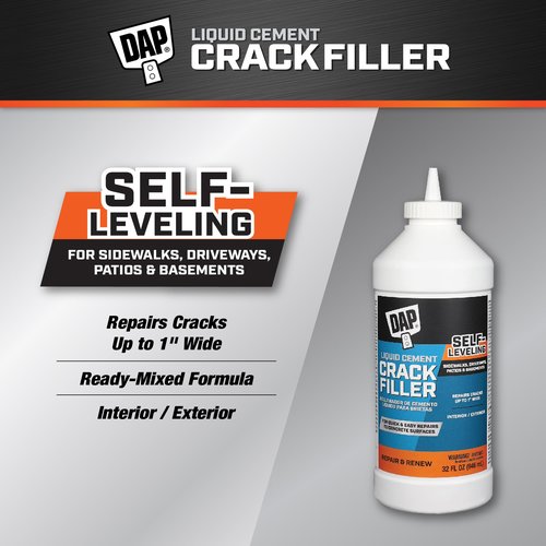 DAP 37584 Liquid Cement Crack Filler, 1 quart, Gray