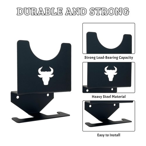 Heavy-Duty Angle Grinder Stand Wall Mount (4PCS) - Metal Tool Holder for Bench Grinder, Polisher & Air Tools - Garage, Workshop Clutter-Free Organizer with Quick-Install Brackets