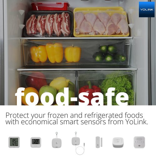 YoLink X3 version Temperature & Humidity Sensor, Supports App Real-Time Data Refresh, Alexa, IFTTT, Home Assistant Integration - YoLink Hub Included