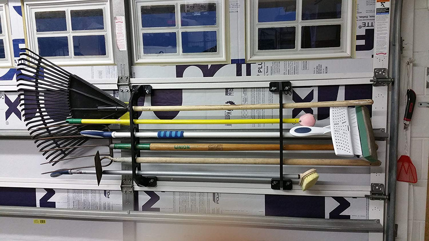 Cobra Storage Garage Door Storage Rack - 21" Black ABS Plastic Fishing Rod Holder - Ultimate Garage Organization for Fishing Gear and Equipment, Saltwater Fishing Gear