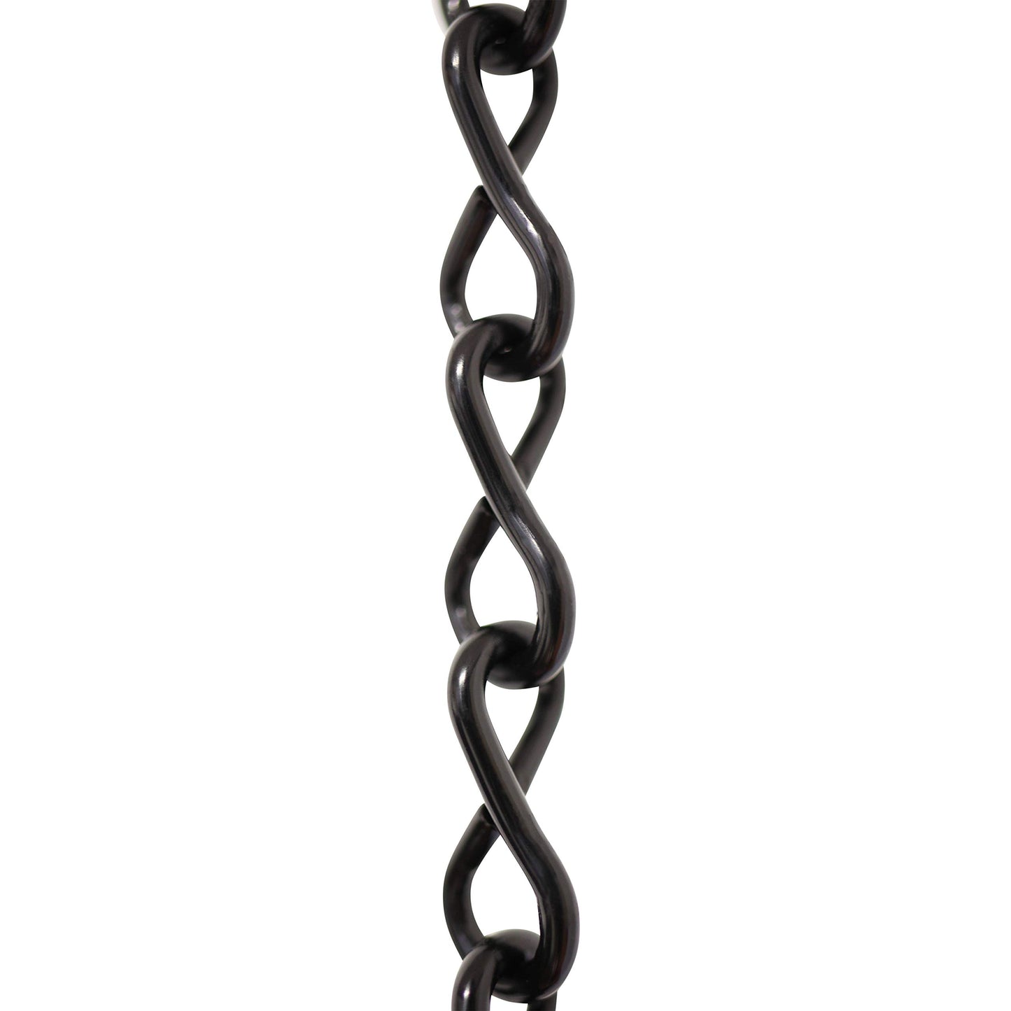 RCH Hardware CH-S50-16-BLK-3 | 14 Gauge Decorative Solid Steel Single Jack Fixture Chain | 3 Foot Increments | Black Finish