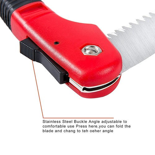 FLORA GUARD 7.7-Inch Folding Hand Saw, Pruning Saw with Trible-Cut Razor Teeth for Wood Cutting, Tree Trimming, Professional Camping Gardening Tools