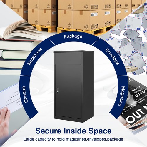 Yizosh Package Delivery Boxes for Outside,Extra Large Mailbox for Parcel with Secure Storage,Anti-Theft Parcel Mailbox with Coded Lock,Steel Package Delivery Box for Outdoor,Porch,Curbside