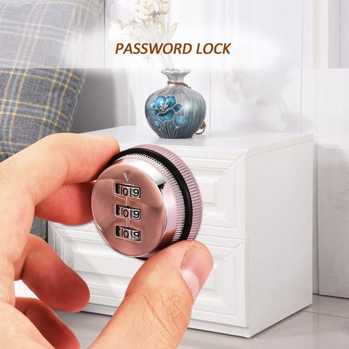 Combination Cam Lock Security Locks Set of 2 Password Coded Locks 3-Digit Keyless Metal Locks for Safety of Box Cabinet Drawer Mailbox Door Furniture (20mm, Silver)