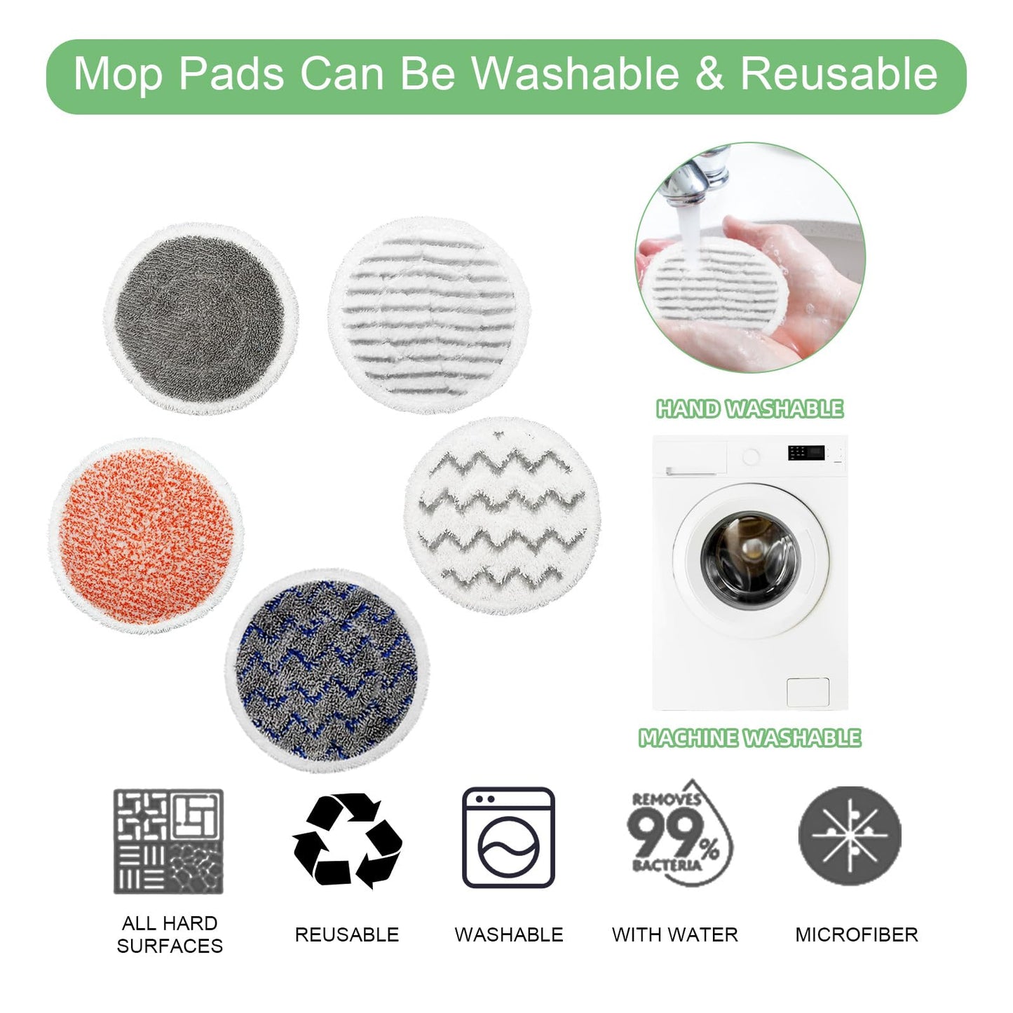 10 Pack S8001 S8201 S7001 S7201 S7005 Steam Mop Replacement Pads For Shark S7000 S7000AMZ S7001TGT S7020 Steam Scrub All-In-One Scrubbing Steam Mop Dirt Grip Soft Scrub Washable Pads. Part XKITP7000