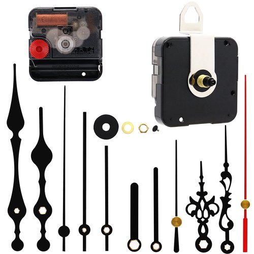 TIKROUND Youngtown 12888 Movement for Clock Repair Replacement 13.5mm (17/32 inch) Shaft Length 5.5mm (7/32 inch) Thread Length.(Black Shaft)