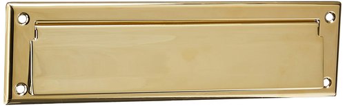 Baldwin Estate 0012.003 Letter Box Plate in Polished Brass, 13" x 3.625"