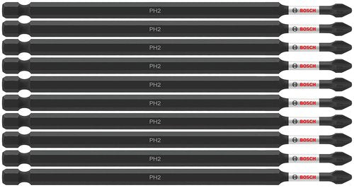 BOSCH ITPH26B 10-Pack 6 In. Phillips #2 Impact Tough Screwdriving Power Bits